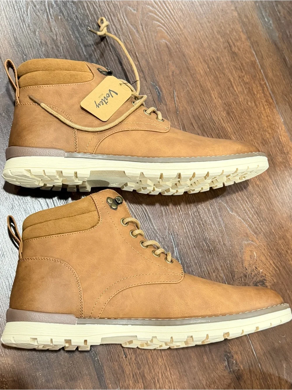 NWT Vostey Men's Hiking Boots Motorcycle Casual Chukka Boots size 9.5
